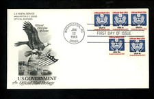 US FDC #O127+O128+O129