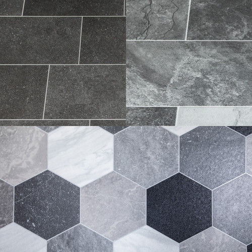 Tile effect vinyl flooring - effect,