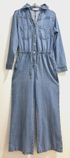 Zara Blue Denim Jumpsuit With