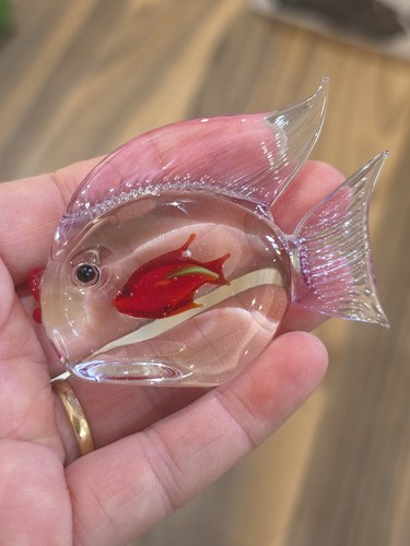 Glass fish ornament - fish,