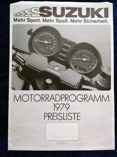Suzuki price list 1979 - rv, ts