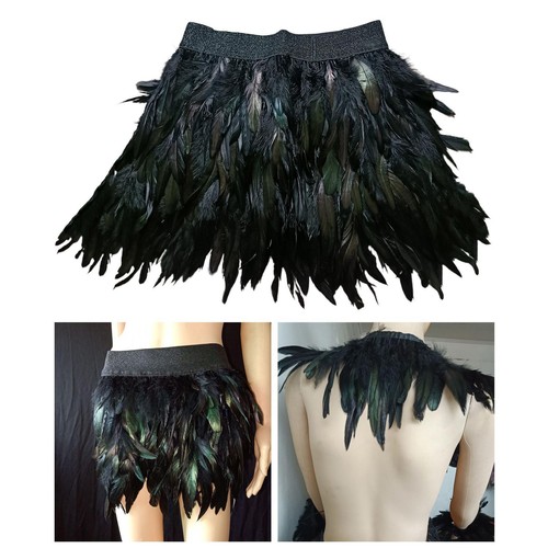 Ostrich feather skirt punk - ostrich,