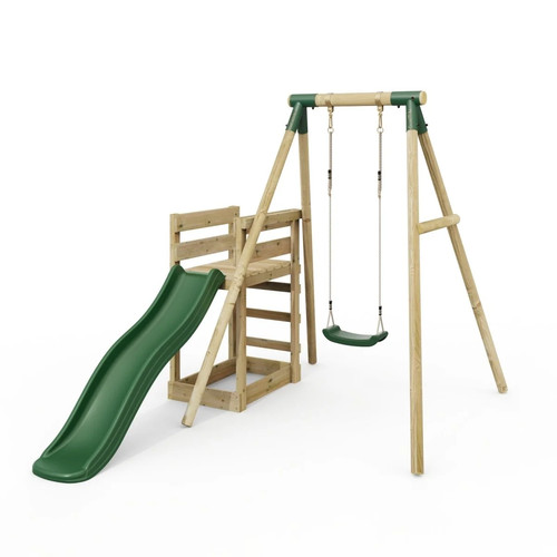 Rebo wooden garden swing set - wooden,