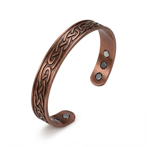 Men copper magnetic bracelet - copper,