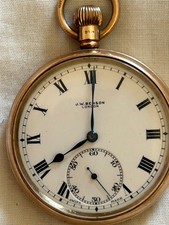 j w benson pocket watch  9ct