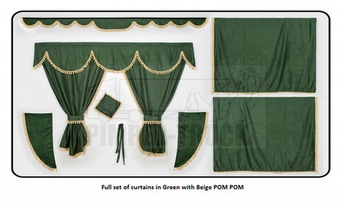 Truck curtains volvo green - truck,