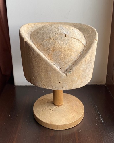 Vintage wooden millinery hat - millinery,