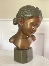 Gold and Green Plaster Bust of