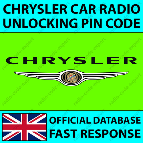Chrysler radio unlocking pin - chrysler,
