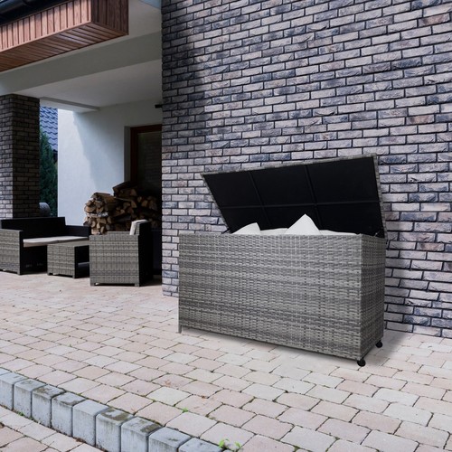 Rattan garden storage - rattan, box