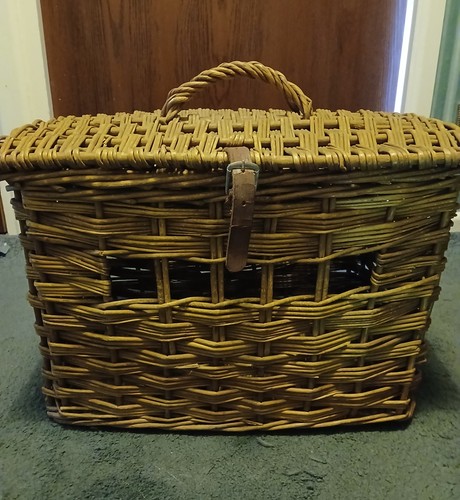 Wicker cat basket carrier - basket,