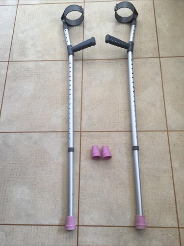 Adjustable crutches with - with, new