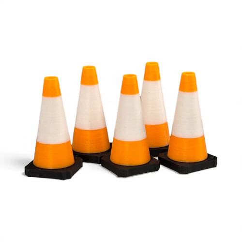 Traffic cones orange white - traffic,