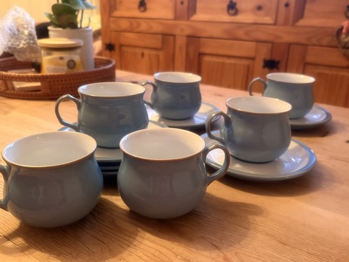 Denby colonial blue cups - denby,