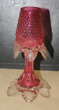 Vintage Red Glass Petal Vase