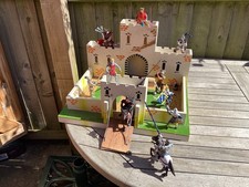 Vintage Wooden Toy Castle With