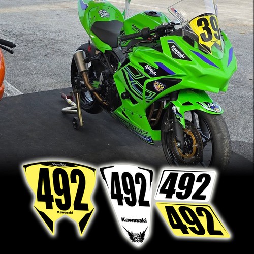 Trackday race numberplate - or,