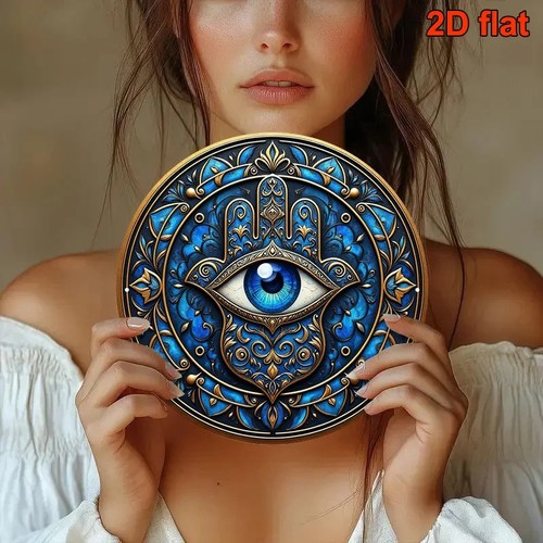 Blue evil eye hand fatima - blue,