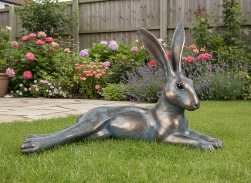 Laying hare lying garden - hare,