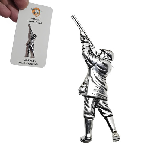 Shooter pin badge pewter - pin,