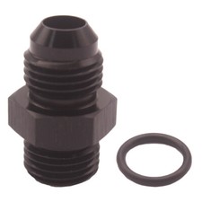 6061-T6 Aluminum ORB-6 O-ring Boss AN6 6AN to AN6 6AN Male Adapter Fitting Black