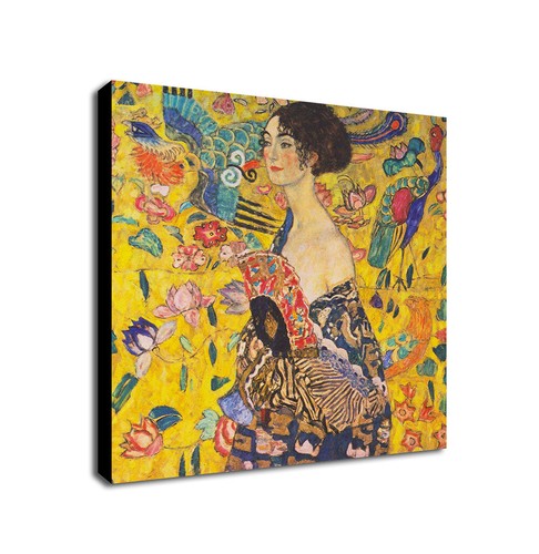 Lady with fan - by, klimt