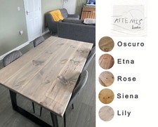 Dining Table Grey Solid Wood