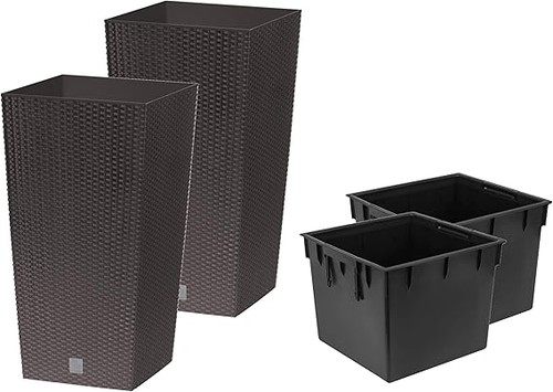 Tall square planter set - tall,