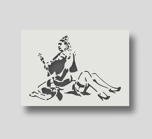 Banksy queen vic stencil - vic,