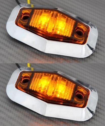 24v led amber side chrome - x,