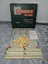 VINTAGE SCRABBLE DE LUXE Board Game J.W. Spear & Sons Turntable Missing 1 Piece