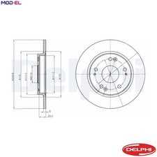 2x BRAKE DISC BG4280 FOR HONDA