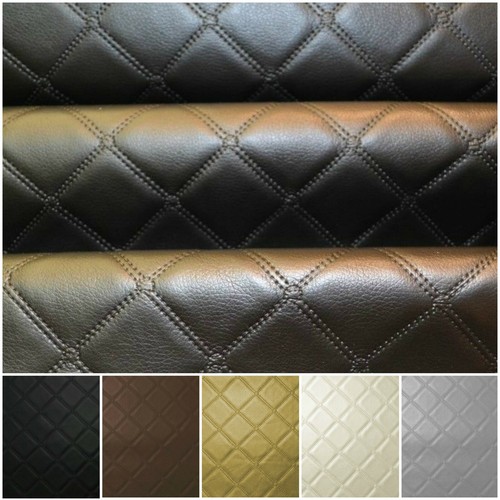 Faux leather diamond fabric - leather,