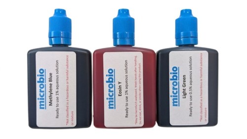 Microscope slide stain dye - microscope,