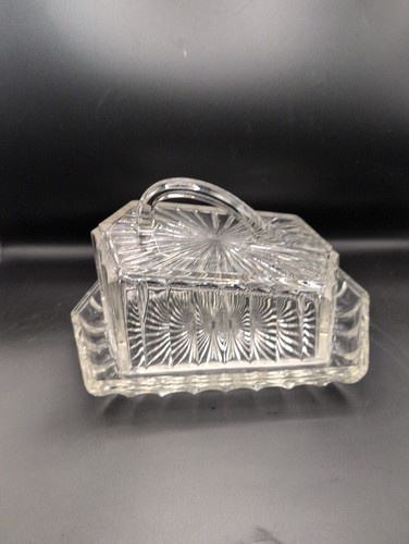 Vintage glass butter - glass, dish