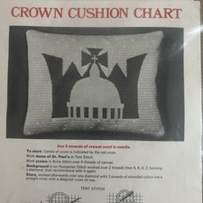 Vintage Crown Cushion  Dome of