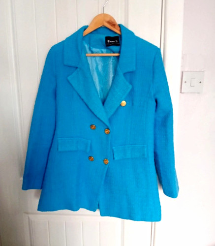 Women blue bouclé tweed - 4s,