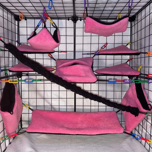 11pc sugar glider fleece cage - glider,