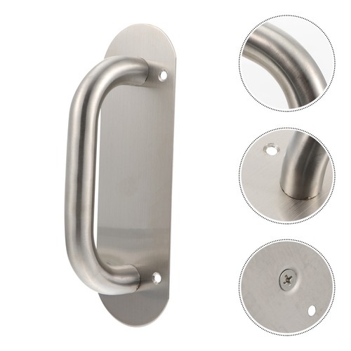 Oval stainless steel door pull - stainless,