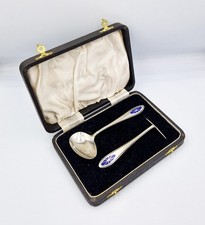 ANTIQUE SILVER PLATE & ENAMEL