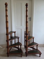 Pair of Spiral Curved Wooden