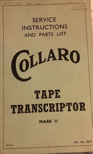 Collaro tape transcriptor - tape,
