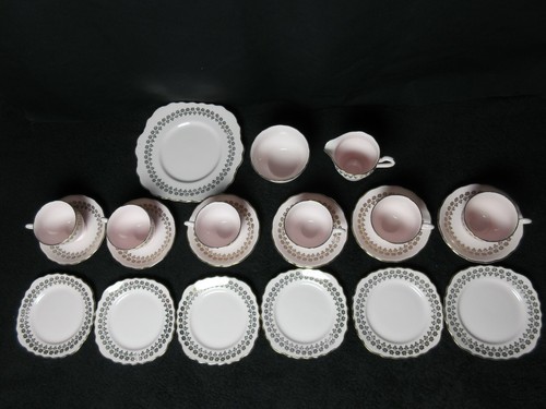 Pink colclough china set - pink,
