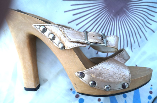 Vintage 1970s mules shoes - vintage,