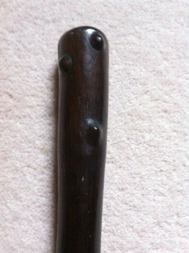 African stick with carved - stick,
