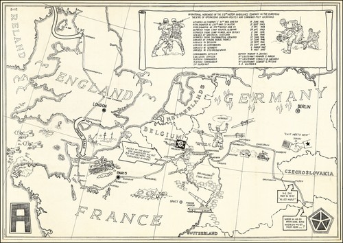 1945 wwii triumphal map - 1945,
