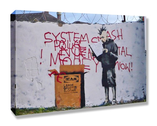 Banksy canvas street - canvas, wall