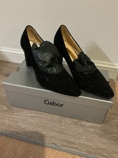 Gabor Black Sparkly High Heel UK 5.5 - Elegant Evening Party Shoes, With Box