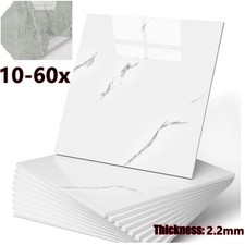 10-60x Self Adhesive Marble Effect Vinyl Tiles Flooring Kitchen Bathroom 30*30cm