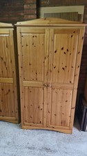 2x Pine Wardrobe  With Shelve